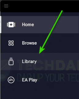Opening EA App Library