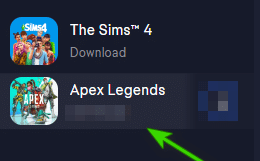 Selecting Apex Legends